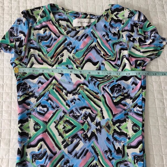 T-Bags Los Angeles Abstract Print Short Sleeve Midi Dress S, NWOT - Picture 6 of 8